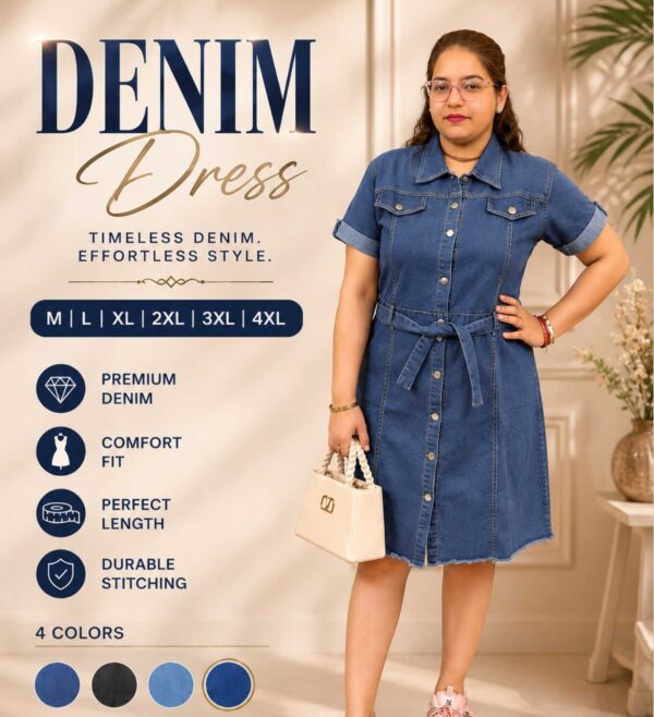 Stylish Denim Shirt Dress for Women