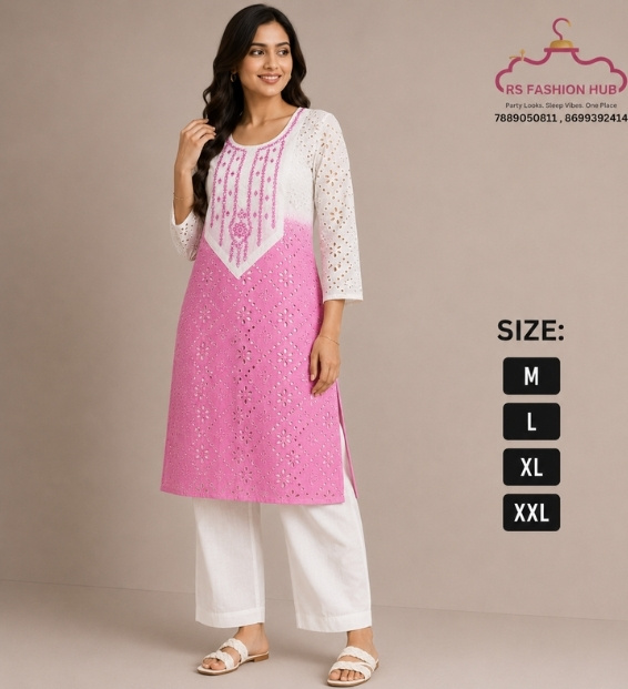 Embroidered Cotton Cord Set for Women